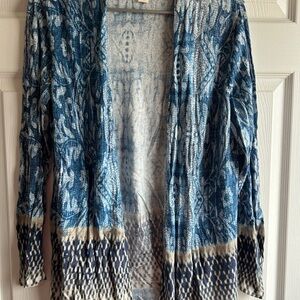Blue Patterned Women's Cardigan